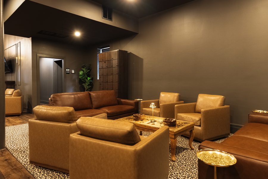 Club chairs in the lounge