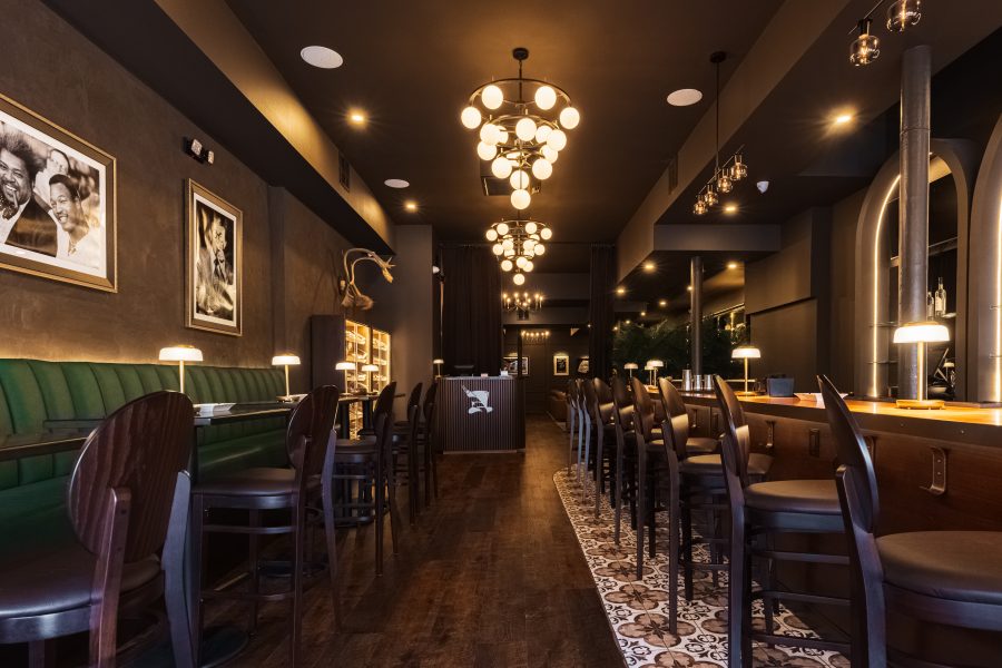 The bar at Legends, seen from the front of the room