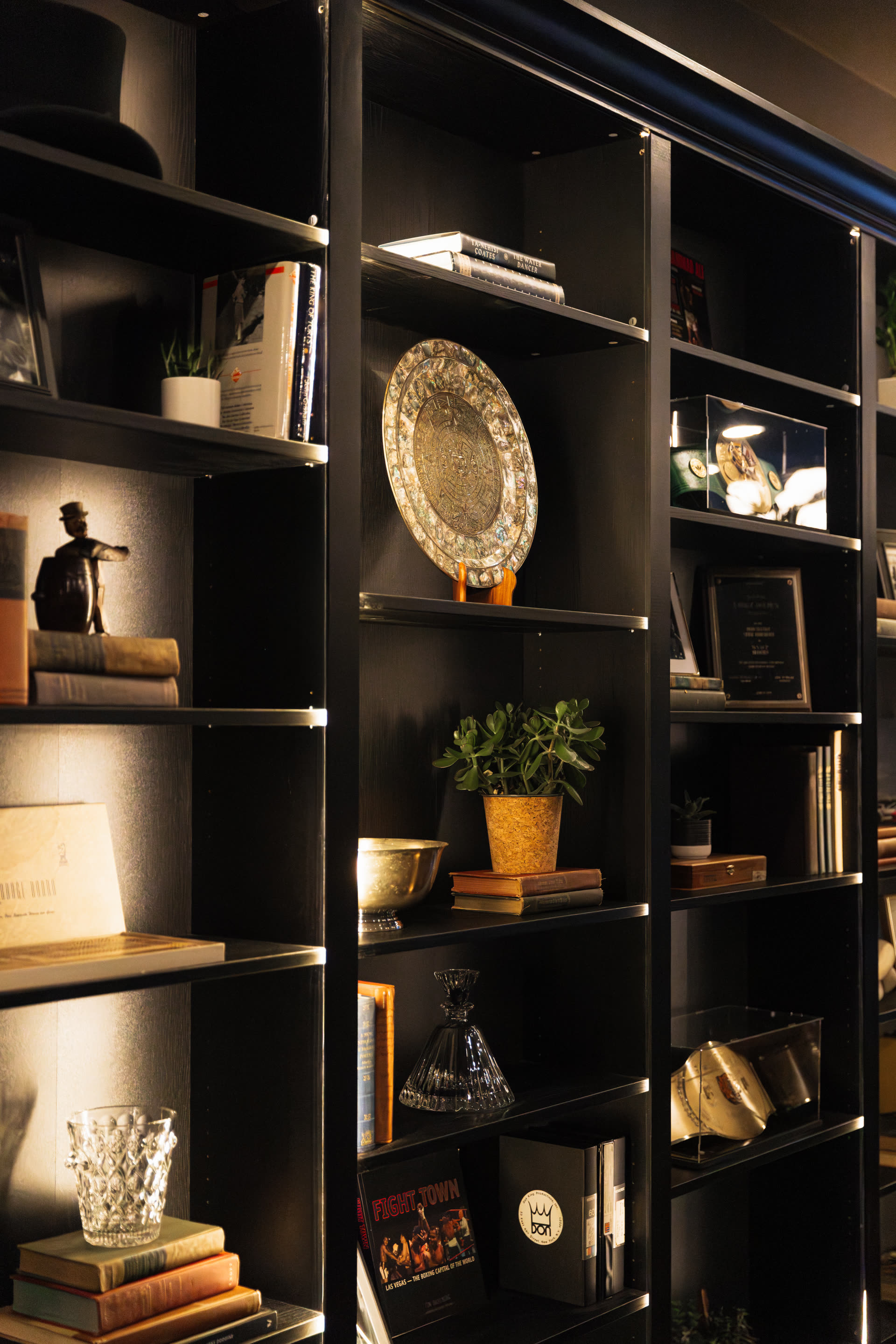 Books and personal objects at Legends